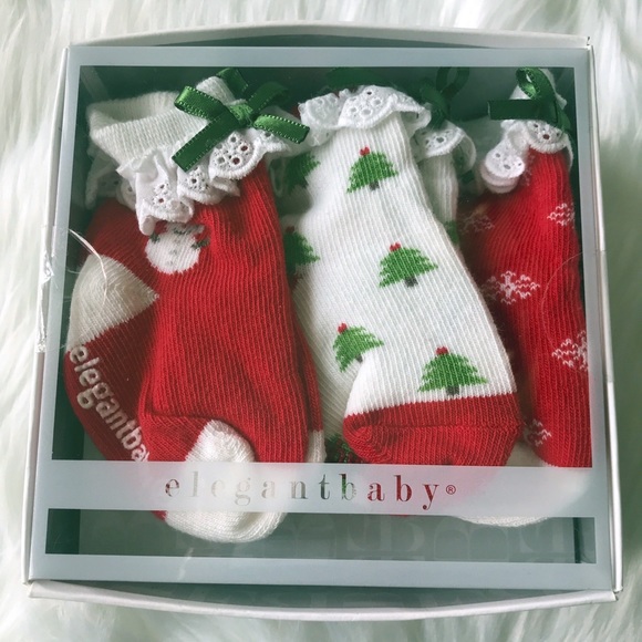 Elegant Baby Other - NWOT ELEGANT BABY 3 pair girls Christmas socks